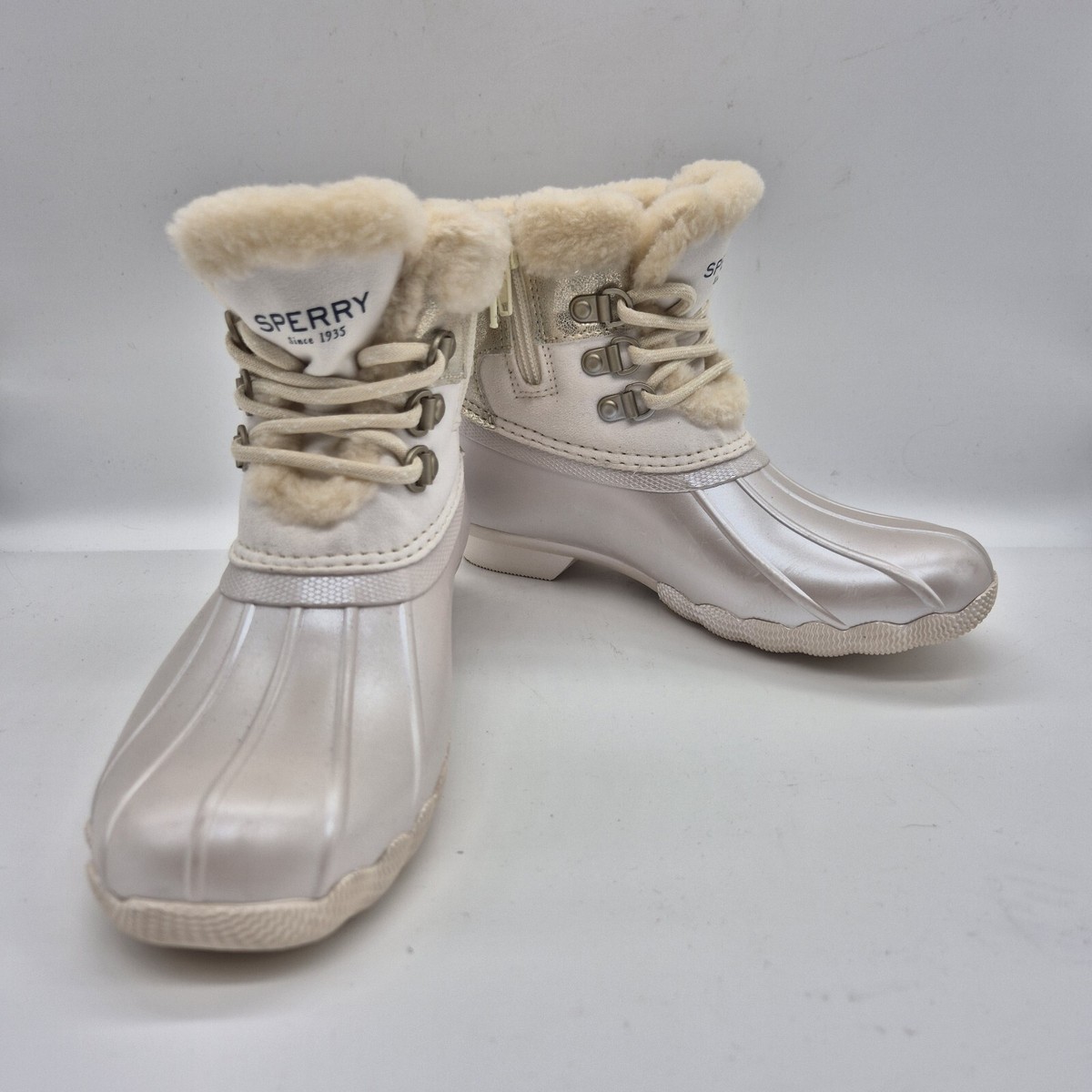 SPERRY Girl's Big Kids Port Alpine Boot Size Eu Ivory