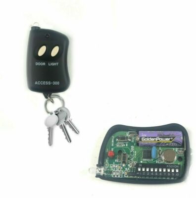 Access 300 10 Digit Dip Switch Garage Door Opener Remote Transmitter Keyring