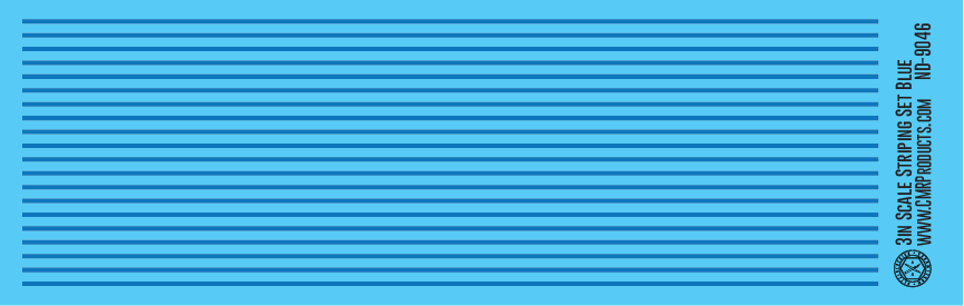 HO Scale - Scale Striping Set 3in Blue
