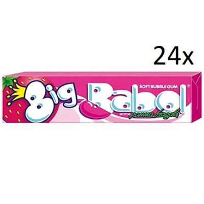 Perfetti Big Babol Panna Fragola Creme und Erdbeeren weicher Kaugummi stick 24pz