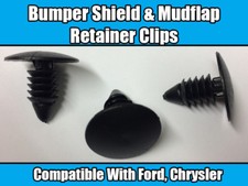 10x Clips For FORD CHRYSLER Fender Mud Flap & Bumper Shield Retainer Black Nylon