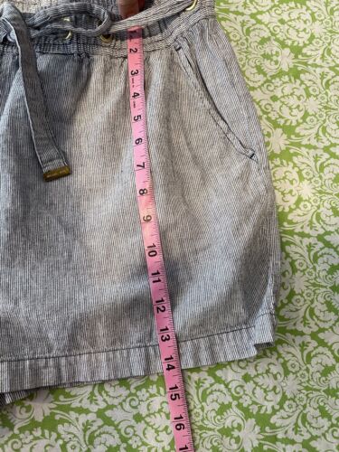 Ladies Michael Kors Linen Blend Pinstripe Shorts Large - Picture 5 of 11