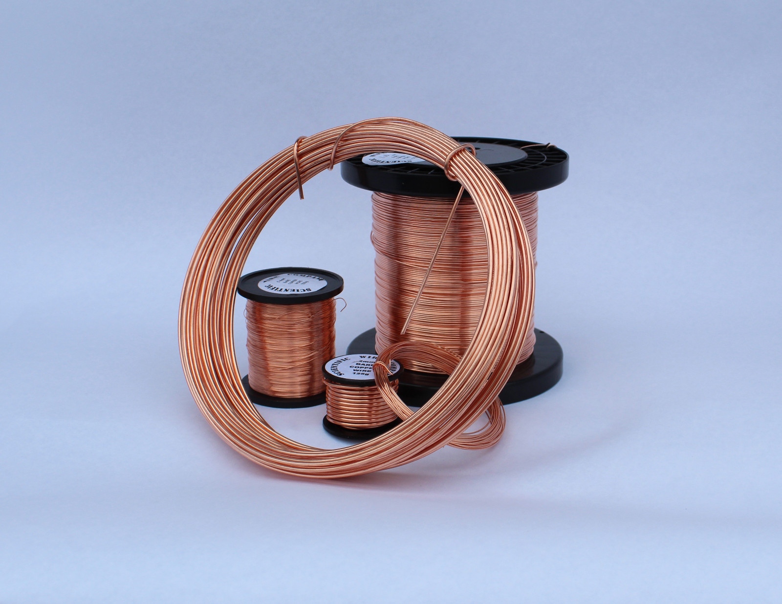 bare unplated uncoated soft copper wire 3.25mm 8 guage 500grams