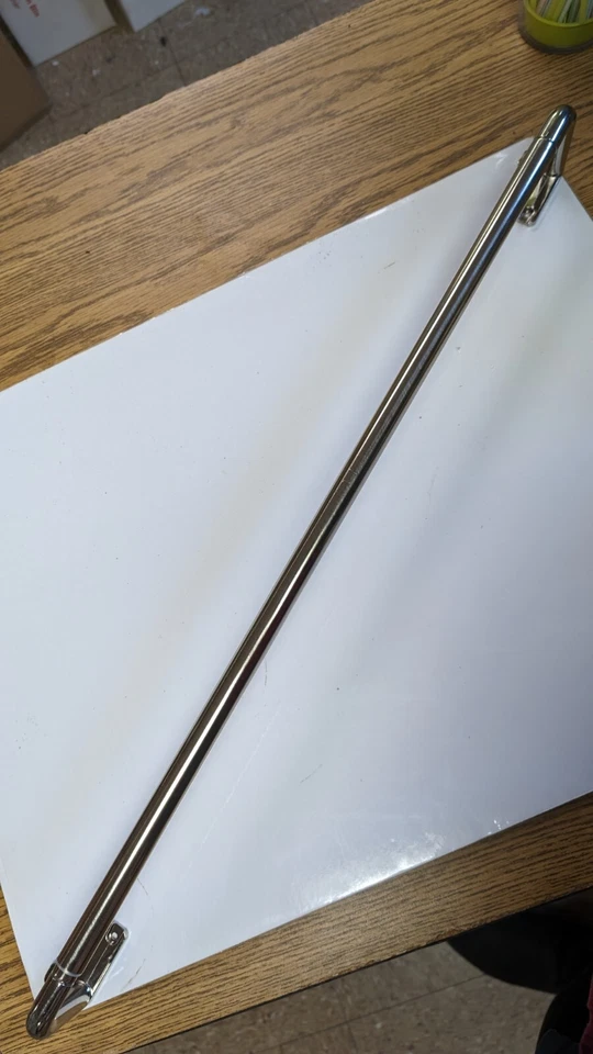 28"-48" 3/4 dia. Barra de cortina francesa envolvente lateral con acabado de níquel cepillado Foto 2 de 4