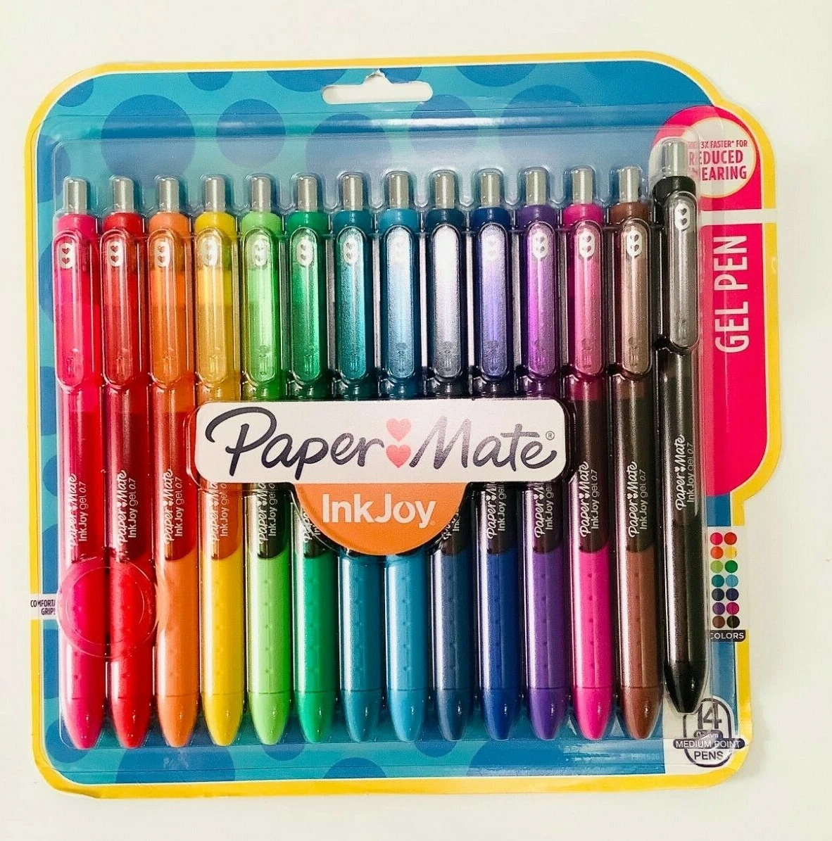 Paper Mate InkJoy Gel Pens 0.7 Med. Assorted Ink Colors, 14 Pens