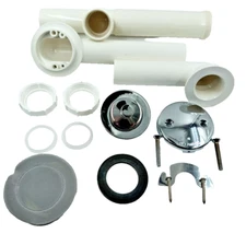 Watco Lift and Turn Bath Drain Kit, Chrome. PVC Drain Assembly. 500-LT