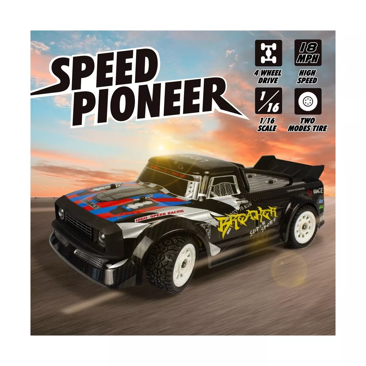 Cheerwing Brushless 1/16 High Speed Remote Control Car, 4WD 25MPH Fast RC  Car RC Drift Car for Kids and Adults