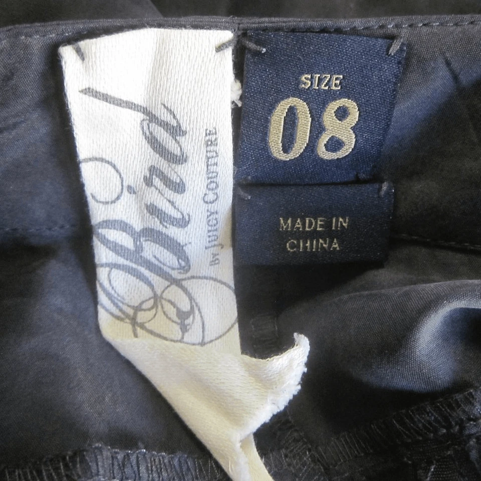 Pantalones Cortos Bird by Juicy Couture Mujer Talla 8 Gris Seda Plisados Tiro Alto Entrepierna 4" Foto 2 de 4