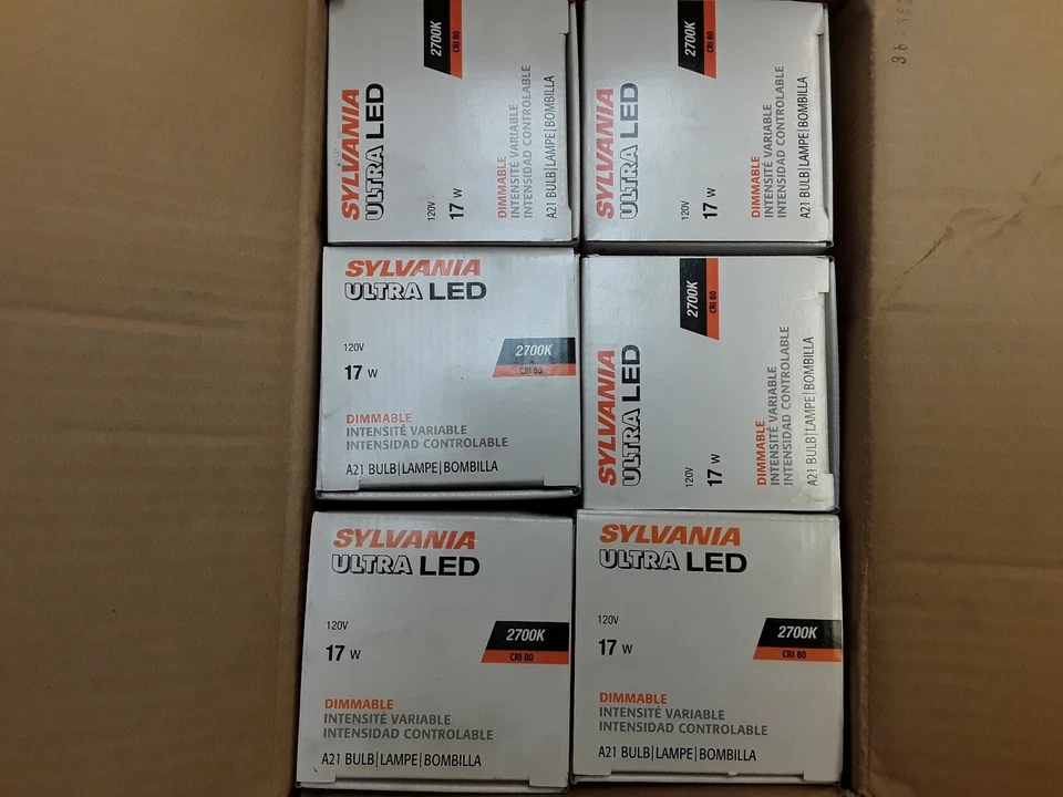 (6 pk) Sylvania 79105 Ultra LED Dimmable A21 Bulb 17W 120V 2700K CRI 80 - Image 2 of 3