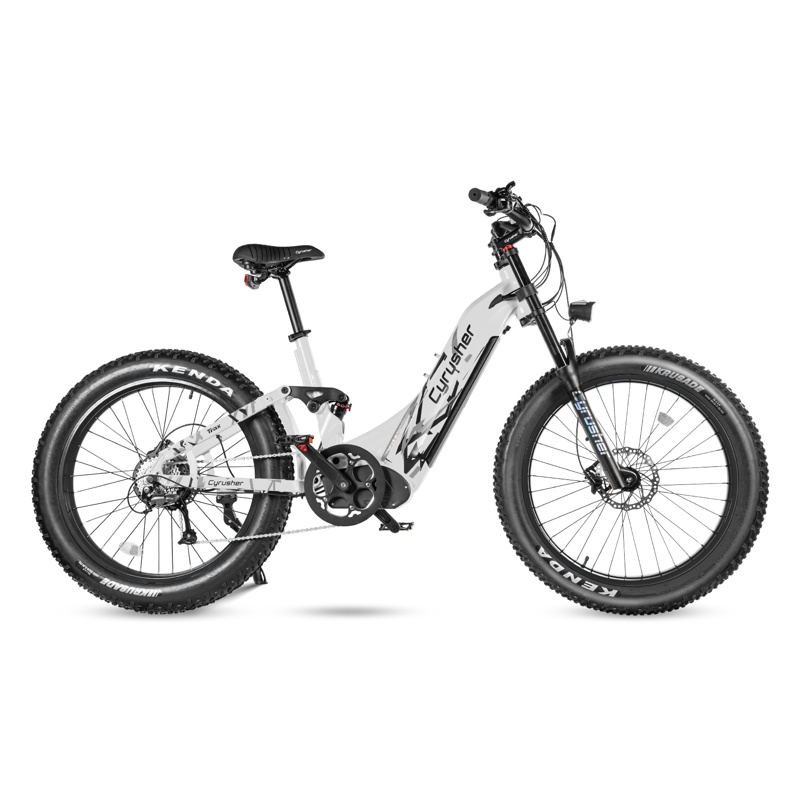 26" Electric Bike 750W 52V/20AH Fat Tire EBike Full Suspend Mountain