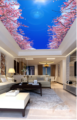 3D Cherry Blossom Blue Sky 66 Wall Paper Wall Print Decal Wall Deco AJ WALLPAPER - Picture 2 of 6