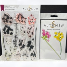 Altenew DELICATE CLUSTERS Flowers Floral 6x8 Rubber Stamps Dies