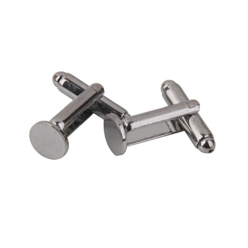20Pcs 8mm Blank Settings Cuff Links Cufflinks Findings - Picture 2 of 5