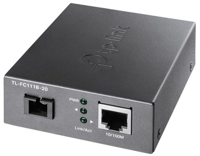 TP-LINK - 10/100Mbps WDM Media Converter, 1310nm TX 1550nm RX