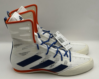 NEW Adidas Box Hog 4 Boxing Shoes JP9847 White Men's Size 9.5 White Blue Orange