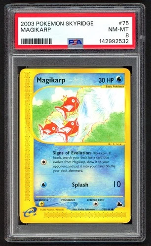 Pokemon Cards - PSA 8 Magikarp 75/144 - Skyridge Non Holo - NM-MT - PSA8