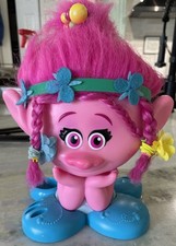 Trolls Poppy Hair Styling Doll Pink Figure Hasbro Kids Toy Blue Base