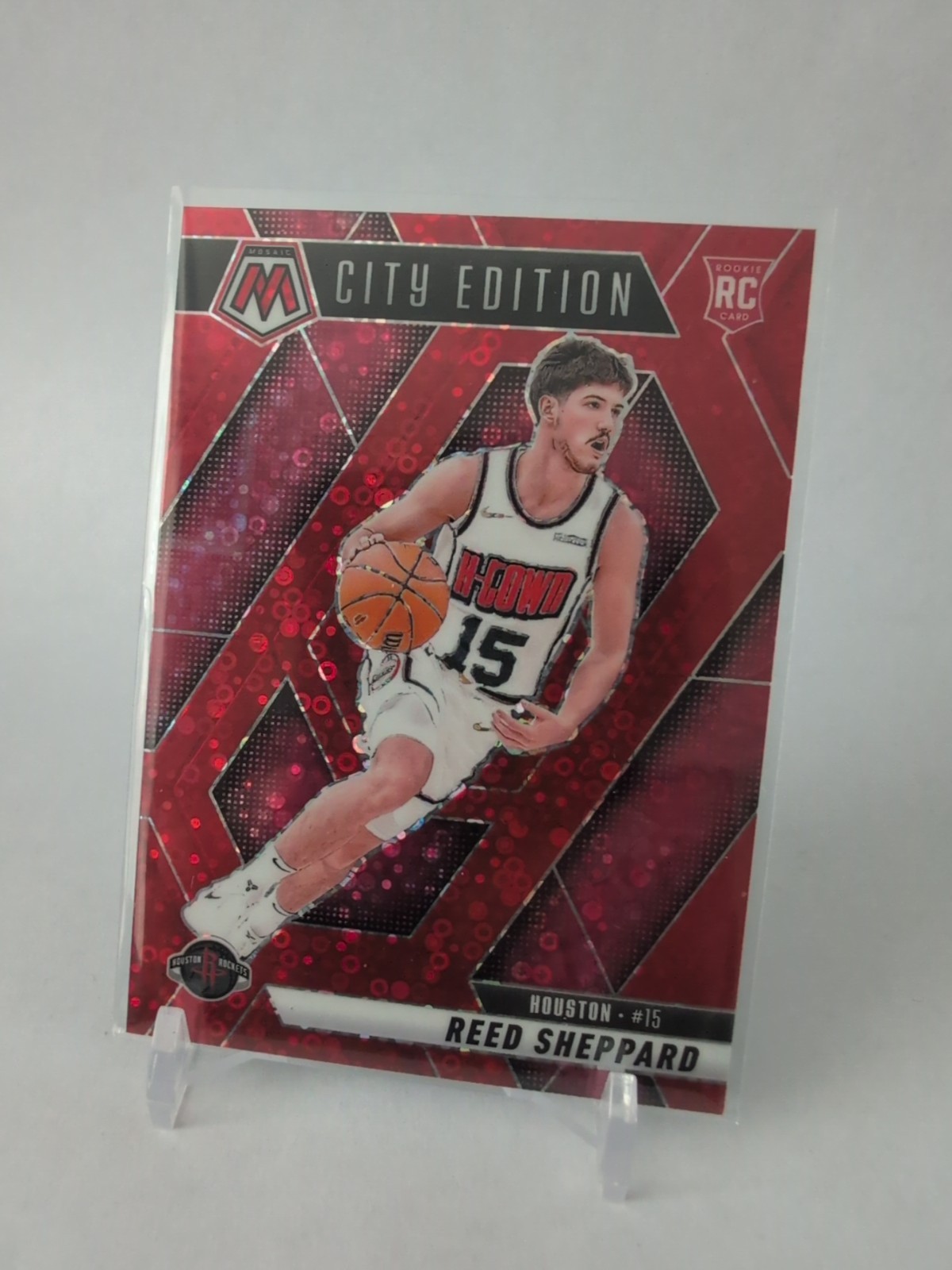 2024-24 Mosaic Fast Break City Edition Reed Sheppard Red Disco 65/99