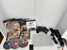Sony PlayStation 2 Slim - Silver - Bundle Ps2 - Tested / Working