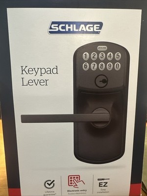 Schlage keypad Lever  Plymouth  Matte Black