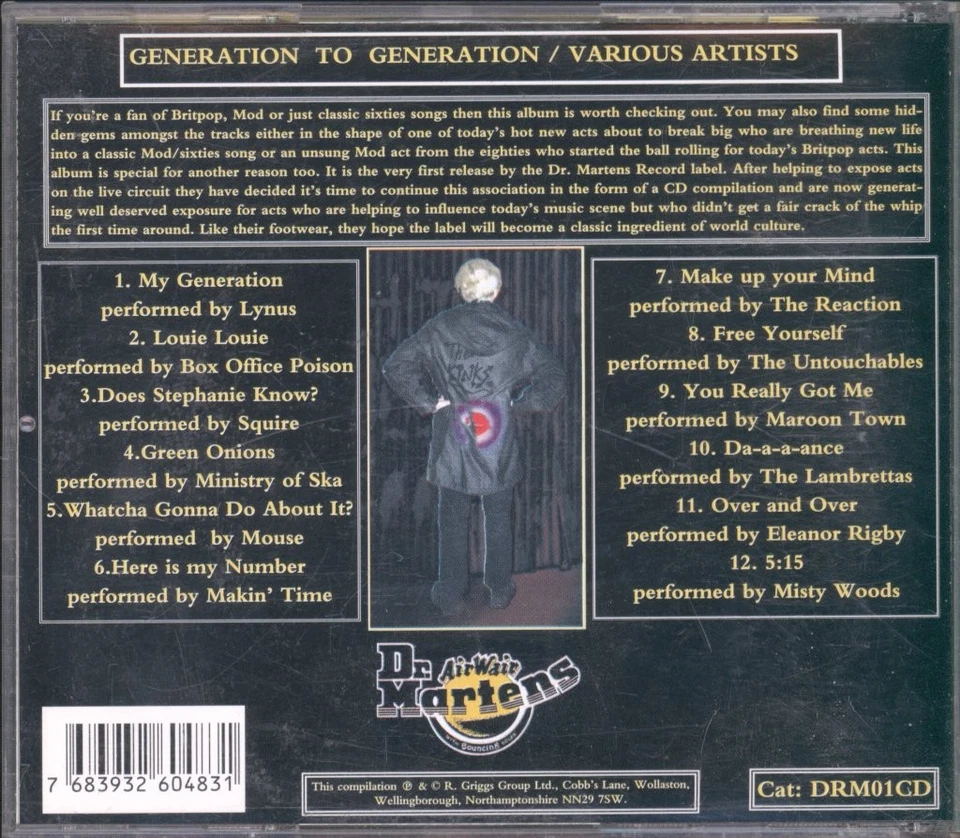 Various Artists Generation To Generation CD UK Dr. Martens 1997 compilation - Image 2 of 3