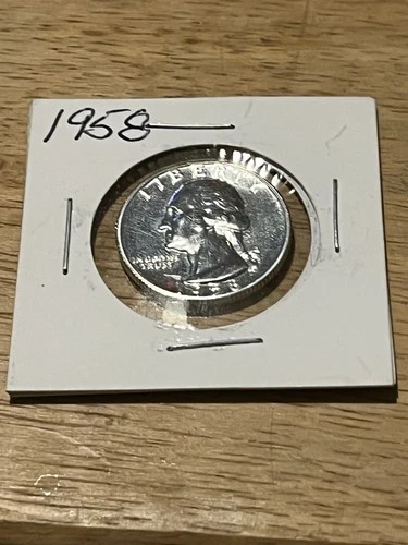 Beautiful 1958 - P Gem Uncirculated Washington Quarters 90% Silver