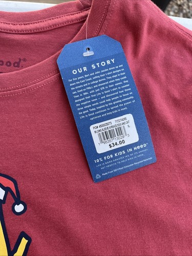 Life Is Good Vintage T-Shirt XL Red Cat Dog Christmas Peace long Sleeve mens - Picture 5 of 14