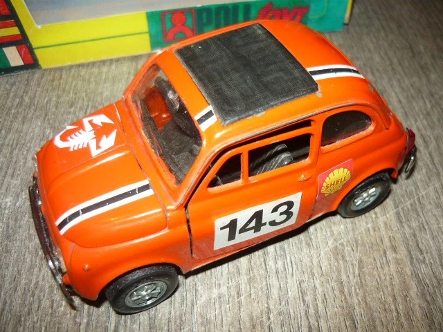 POLITOYS 599 ABARTH 595 FIAT 500 AUTOMODELLO SCALA 1/25 DECAL CODE 3 FREE BOX - Immagine 2 di 4