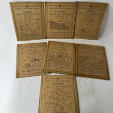 Lotto 7 CARTINE CARTA delle zone turistiche d'Italia TOURING CLUB ITALIANO