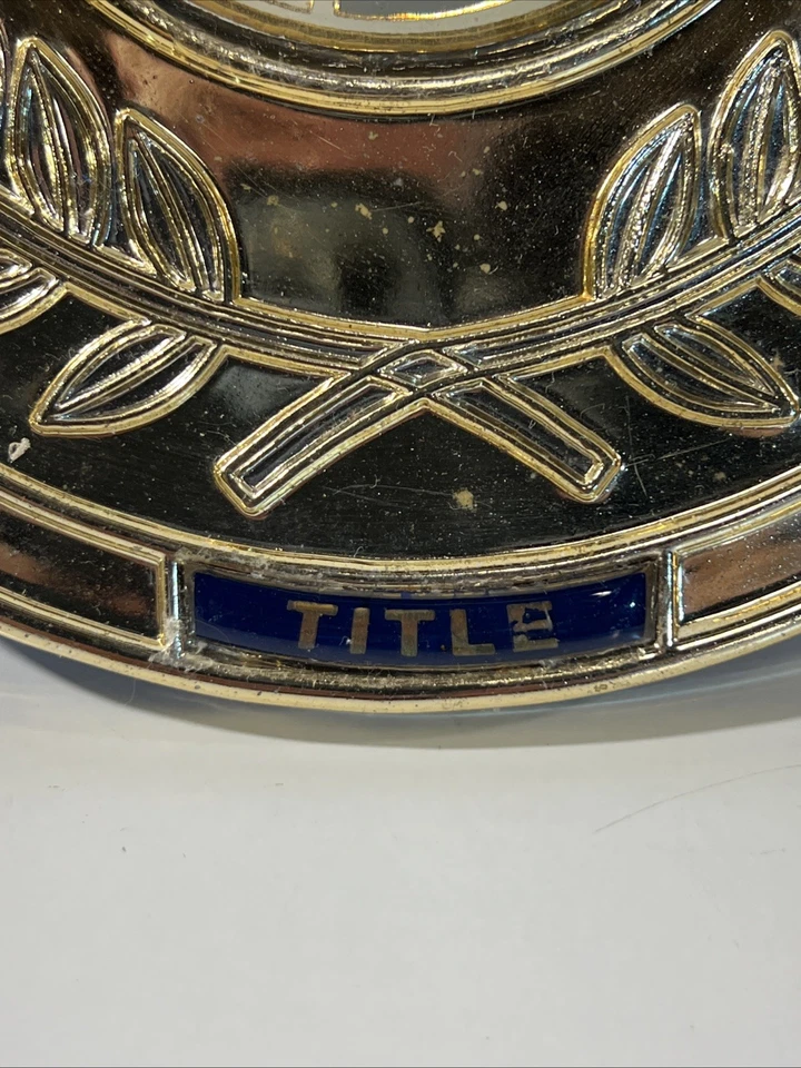 CINTURÓN CAMPEONATO DE BOXEO TÍTULO CAMPEÓN VIEJA ESCUELA ADULTO TALLA ÚNICA AZUL Y ROJO DE COLECCIÓN Foto 3 de 4