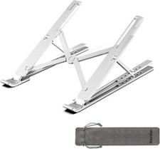 KAVALAN Adjustable Foldable Laptop Stand Aluminum Notebook Riser Computer Holder