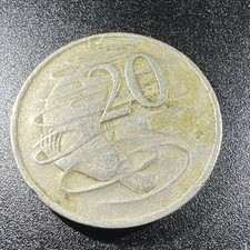 Australia 20 Cents 1972 Copper-Nickel Coin Queen Elizabeth II Platypus KM#40