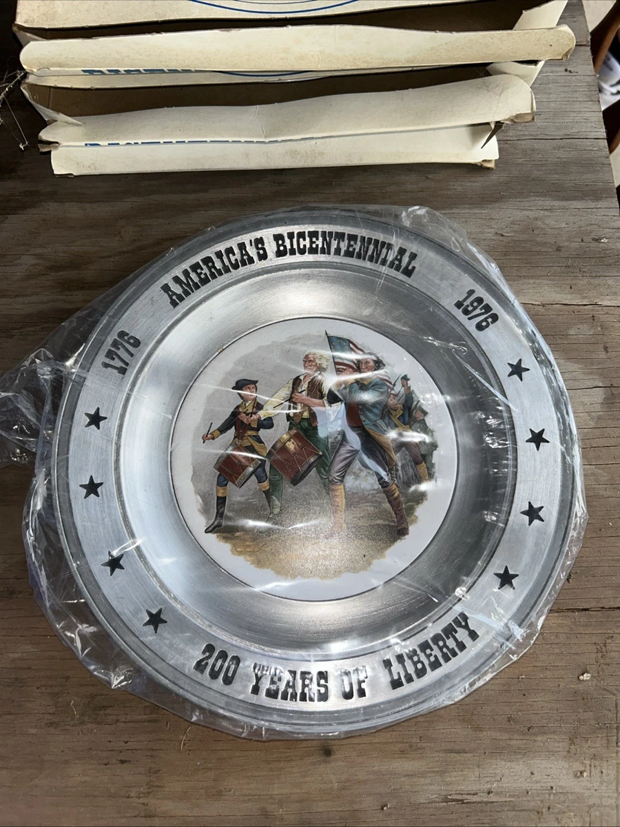 Bicentennial Pewter Plates In Decorative Collector Plates for sale