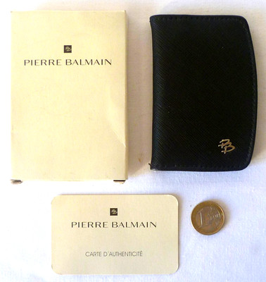 PIERRE BALMAIN LEDER KARTENHALTER VINTAGE