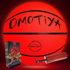 Glow in The Dark Basketball, LED Light Up Basketball, Night Glowing Ball, Coo...