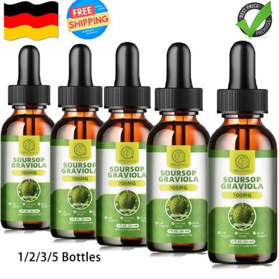 3x Soursop Multivitamin Flüssigkeitstropfen, BioSursop Blattextrakt  2fl.oz