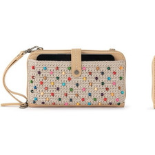 The Sak Women s Floral Beaded Zipper Wristlet...