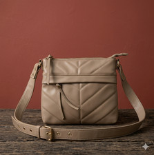 Steve Madden Taupe Quilted Crossbody Bag   Neutral Everyday Purse