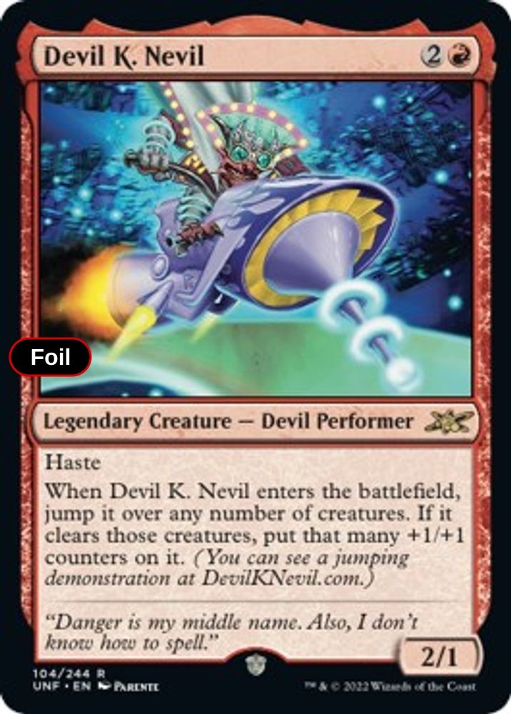 Devil K. Nevil Foil Unfinity NM MTG 104