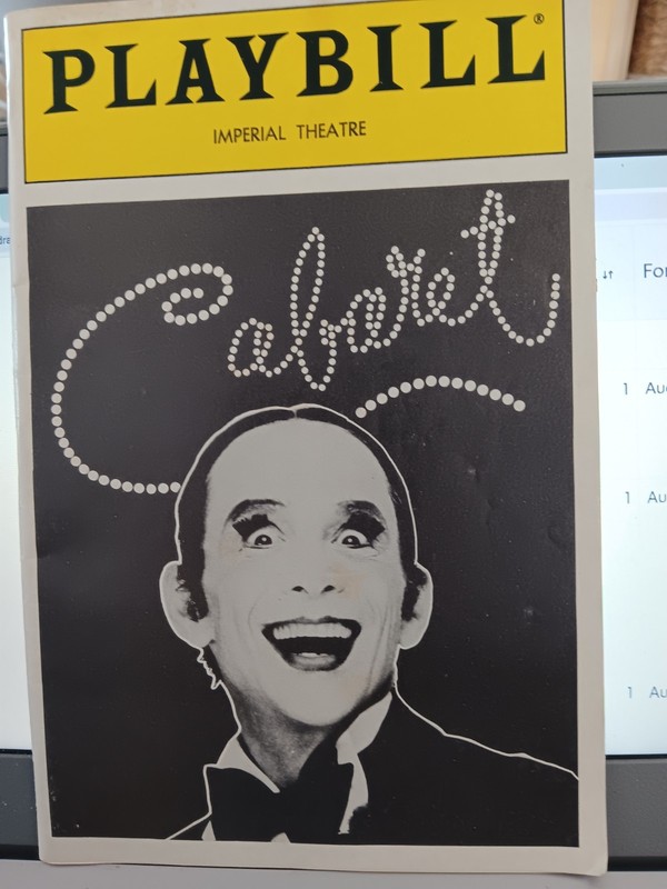 Cabaret Playbill Imperial Theatre Joel Grey 