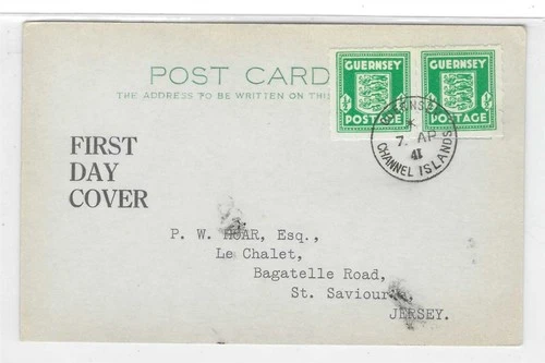 Guernsey Channel Islands 1941 1/2d Occupation FDC Cover