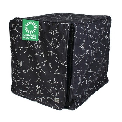 Rocketman Dog Crate Cover, 100% Cotton Canvas Cover with 2 Roll-Up Panels, Id...
