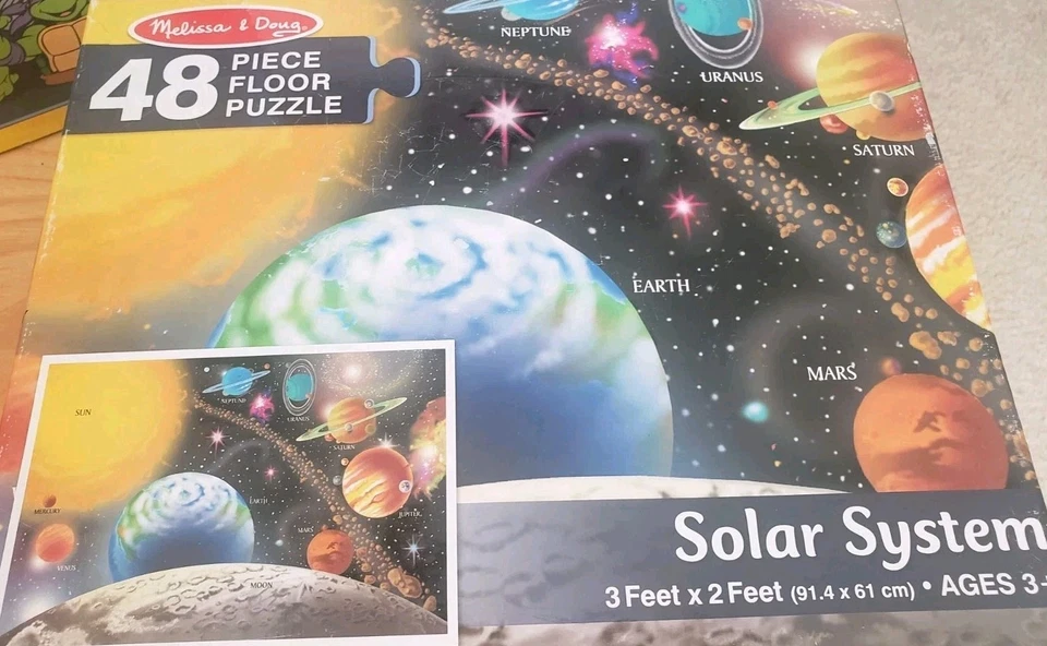 Lot Of 3 Puzzles Melissa And Doug, Turtles (NEW).And Curious George all Complete - Image 2 of 4