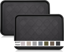 Boot Tray for Entryway Indoor, Heavy Duty Shoe Mat Tray 2 Packs