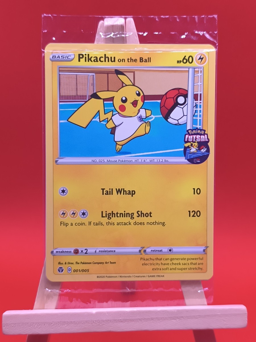 ポケモンカードゲーム Pokemon Futsal Pikachu on the Ball Pokémon TCG Pikachu On The Ball 001/005 FA Promo Futsal Card