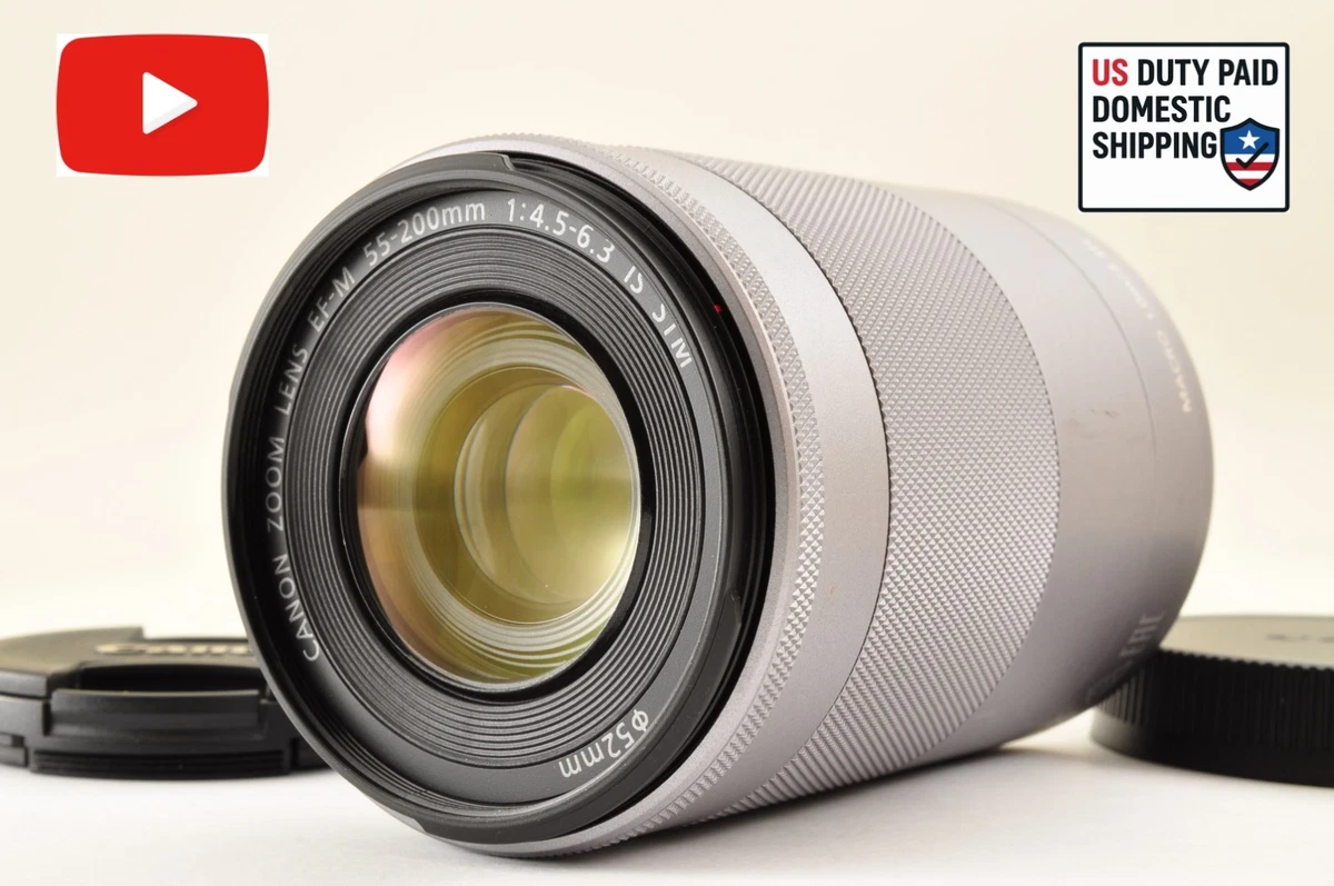 ①★Canon EF-M 55-200mm IS STM★ミラーレス シルバー Canon EF-M 55-200mm Camera Lenses for sale | eBay