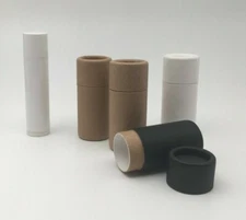 50 Lip Balm Tubes 1/4 ounce 7g - Paper Cardboard Push-Up Cosmetics Container