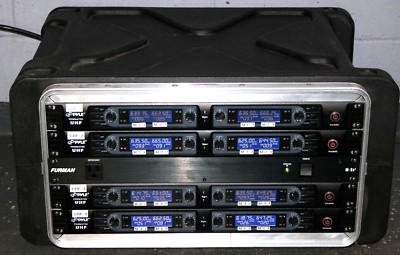 Lot Of 4 Pyle PDWM4700 Pro 4 Channel UHF Selectable Frequency System CHECK DESC.