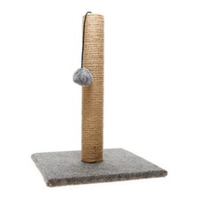 15.5" Cat Scratch Tower w/ Hanging Ball Sisal Pole,Kitty Cat Toys Scratching Pad