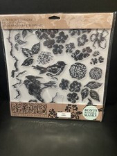 Iron Orchid Designs IOD Stamp- BIRDS BRANCHES AND BLOSSOMS